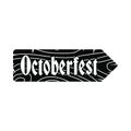 Oktoberfest road wooden sign icon