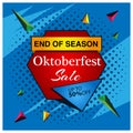 Oktoberfest sale banner. designs for posters, backgrounds, cards, banners, stickers, etc