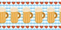 Oktoberfest seamless border vector illustration Royalty Free Stock Photo