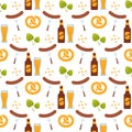 Oktoberfest seamless pattern. Octoberfest backgrounds. Vector illustration Royalty Free Stock Photo