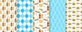 Oktoberfest seamless pattern. Octoberfest backgrounds. Vector illustration Royalty Free Stock Photo