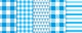 Oktoberfest seamless patterns. Plaid blue textures. Vector illustration