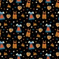 Oktoberfest seamless vector pattern background