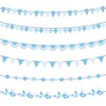 Oktoberfest set of flags, bunting, garland. Royalty Free Stock Photo