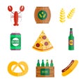 Oktoberfest set icons vector illustration.