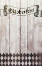 Oktoberfest sign with black and white rhombus pattern Royalty Free Stock Photo