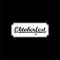 Oktoberfest sign on dark background