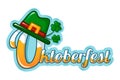 Oktoberfest text title icon, cartoon style