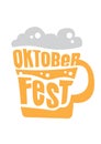 Oktoberfest typography design. Craft beer brewery labels and design elements