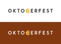 Oktoberfest typography logo for Web site header and footer or flyer in modern style design.