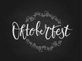 Oktoberfest typography title vector design for banner