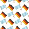 Oktoberfest vector seamless pattern alcohol party background design. Royalty Free Stock Photo