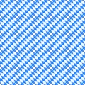 Oktoberfest vector seamless pattern with diagonal diamond shapes. Blue and white background for bavarian festival banner Royalty Free Stock Photo