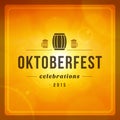 Oktoberfest vintage poster or greeting card