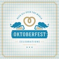 Oktoberfest vintage poster or greeting card