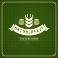 Oktoberfest vintage poster or greeting card