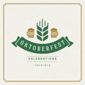 Oktoberfest vintage poster or greeting card