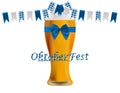 Oktoberfest. Welcome to beer festival. Invitation flyer or poster for feast.