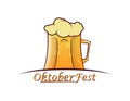 Oktoberfest. Welcome to beer festival. Invitation flyer or poster for feast.