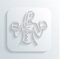 Oktoberfest woman icon vector
