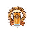 Oktoberfest, world largest beer festival or Volkfest. Held annually in Germany. Ai Generated