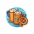 Oktoberfest, world largest beer festival or Volkfest. Held annually in Germany. Ai Generated