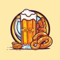 Oktoberfest, world largest beer festival or Volkfest. Held annually in Germany. Ai Generated