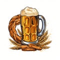 Oktoberfest, world largest beer festival or Volkfest. Held annually in Germany. Ai Generated