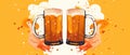 Oktoberfest, world largest beer festival or Volkfest. Held annually in Germany. Ai Generated