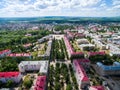 Oktyabrsky city, aerial view. Bashkortostan Royalty Free Stock Photo