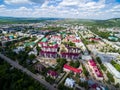 Oktyabrsky city, aerial view. Bashkortostan Royalty Free Stock Photo