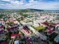 Oktyabrsky city, aerial view. Bashkortostan Royalty Free Stock Photo