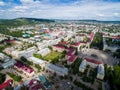 Oktyabrsky city, aerial view. Bashkortostan Royalty Free Stock Photo