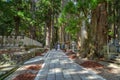 Okunoin Temple with Graveyard Area at Koyasan (Mt. Koya) in Wakayama Royalty Free Stock Photo