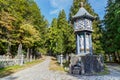 Okunoin Temple with Graveyard Area at Koyasan (Mt. Koya) in Wakayama Royalty Free Stock Photo