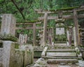 Okunoin Temple wirh Graveyard area at Koyasan mountain Koya in W Royalty Free Stock Photo