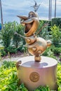 Olaf Gold Statue 50th Anniversary Disney