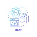 OLAP blue gradient concept icon Royalty Free Stock Photo