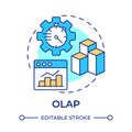 OLAP multi color concept icon Royalty Free Stock Photo