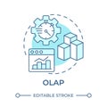 OLAP soft blue concept icon Royalty Free Stock Photo
