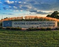 Olathe Community Center Main Sign Royalty Free Stock Photo