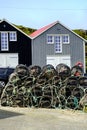 Pile Or Stack Of Lobster Or Crab Fishing Pots