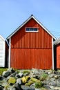 Row Or Line Of Traditional Colourful Beach Huts