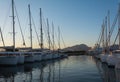 Maxy yacht at porto cervo Harbour Royalty Free Stock Photo