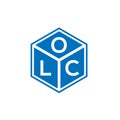 OLC letter logo design on black background. OLC creative initials letter logo concept. OLC letter design.OLC letter logo design on