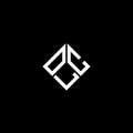 OLC letter logo design on black background. OLC creative initials letter logo concept. OLC letter design