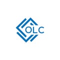 OLC letter logo design on white background. OLC creative circle letter logo concept. OLC letter design.OLC letter logo design on