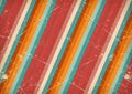 Line in style of 70s-90s.Classic Vintage Retro Rays Background. Royalty Free Stock Photo