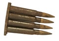 Old 7,92 x 57 - isolated ammos Royalty Free Stock Photo