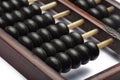 Old abacus ancient classic close up isolated on white background Royalty Free Stock Photo